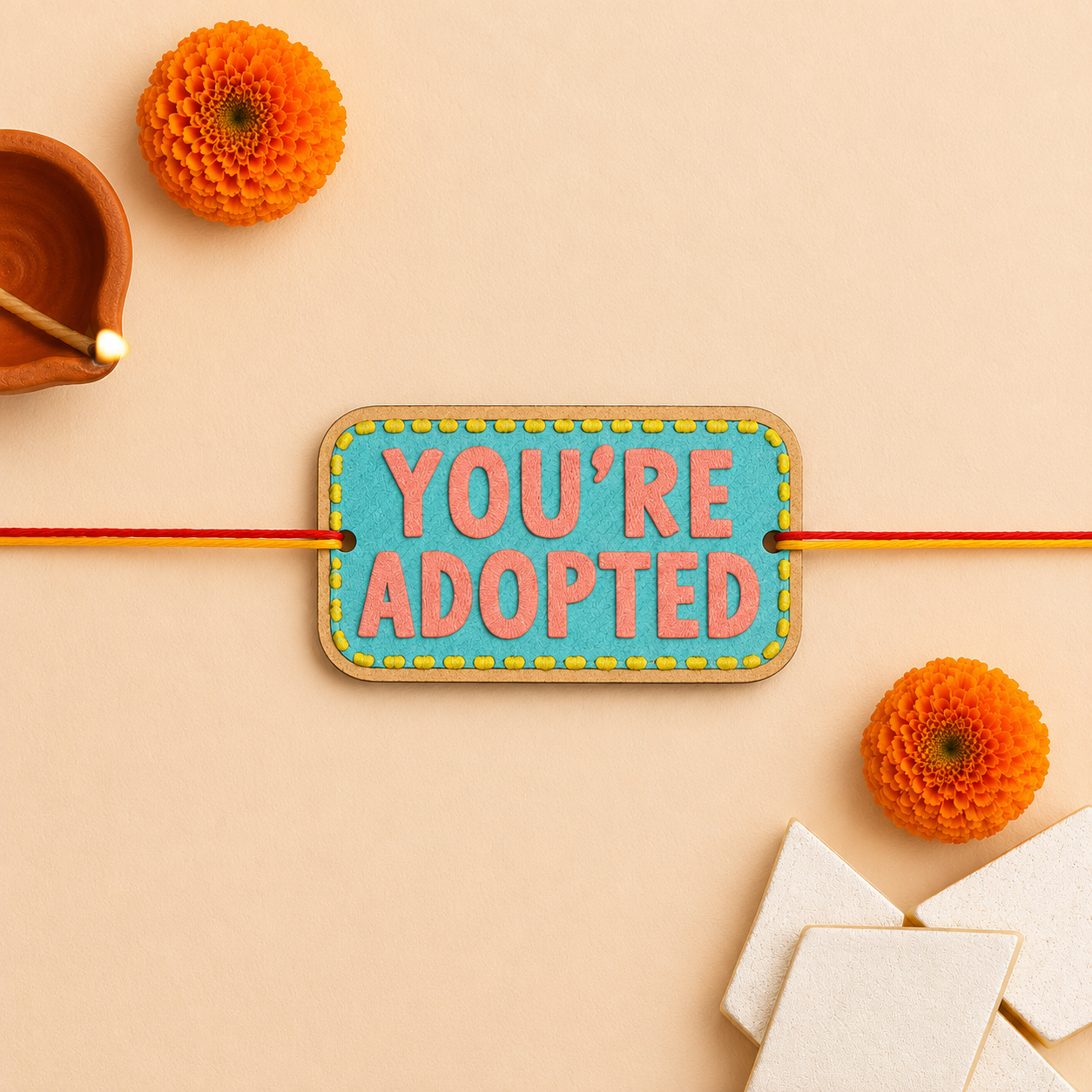 You Are Adopted Magnetic Rakhi