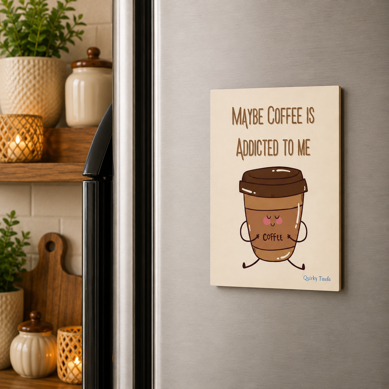 May be Coffee is Addicted to me Rectangle Magnet