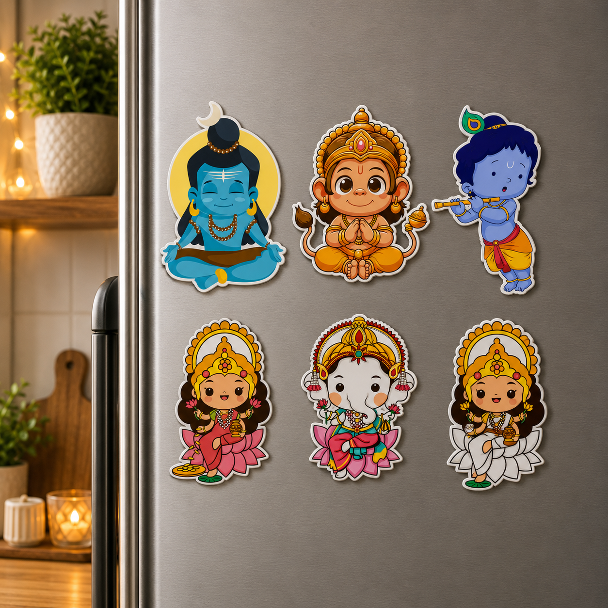 set of six God Goddess Magnets
