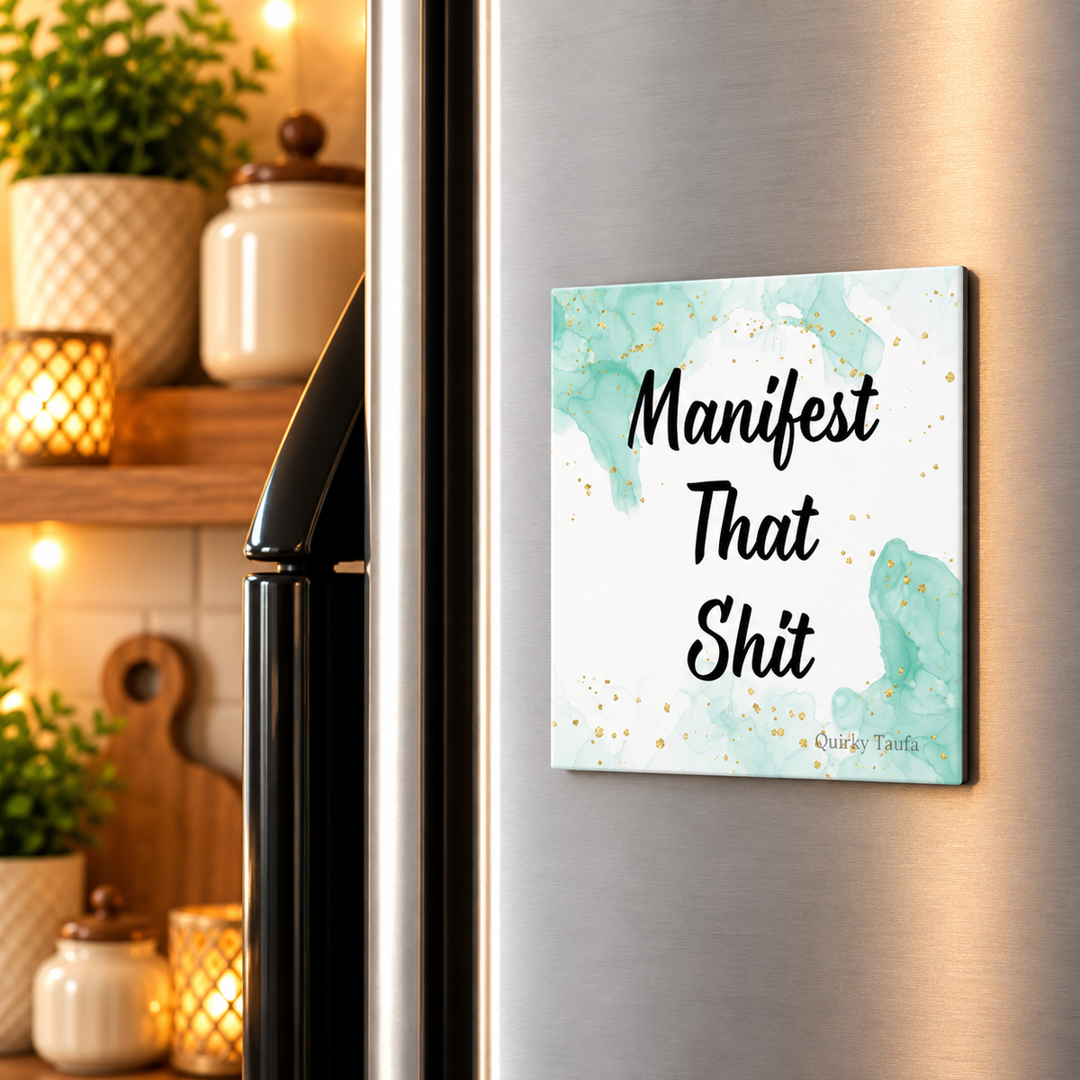 Manifest That Shit (White) Magnet