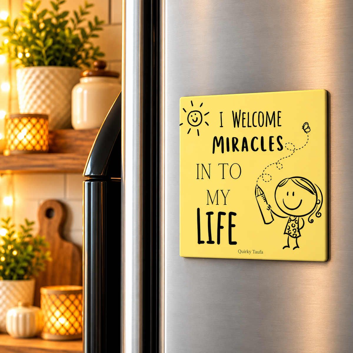 I welcome Miracles Into my life Magnet