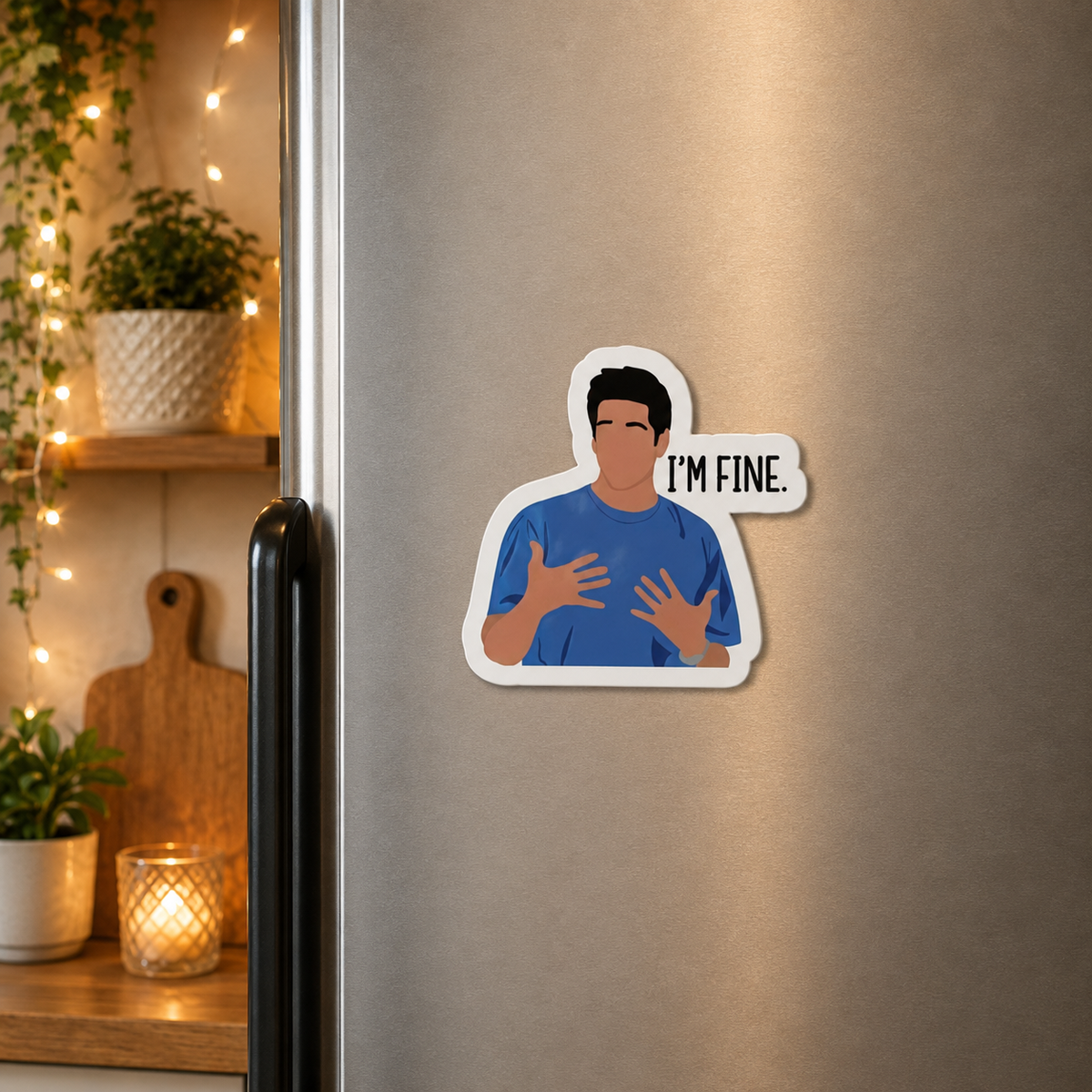 Ross I'M Fine Shape Magnet